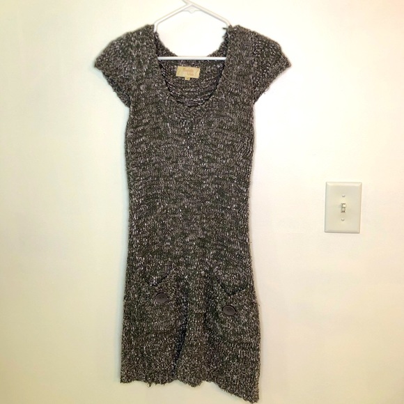 Grey Knit Kroshetta by Papillon Dress - Picture 1 of 5